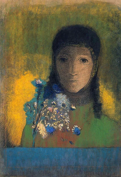 Woman with Wildflowers, c1900