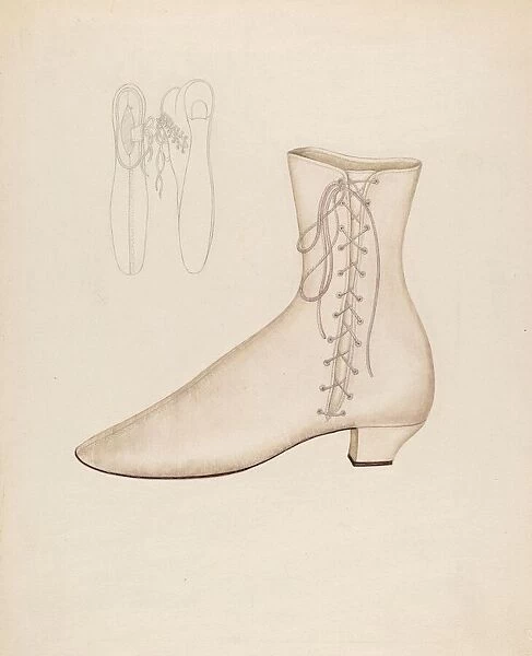 Womans Shoe, c. 1937. Creator: Sylvia DeZon
