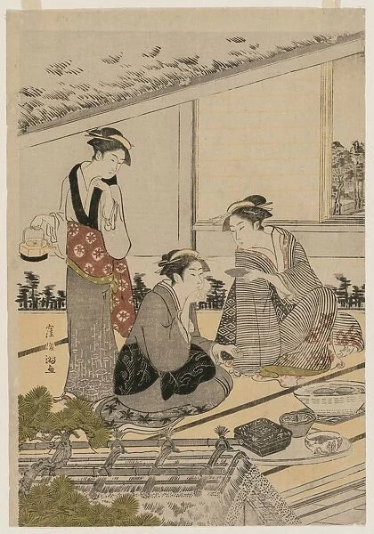 Women in a Tea House, late 1780s. Creator: Kubo Shunman (1757-1820)