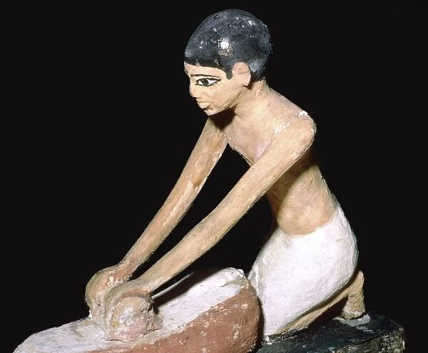 Wooden model showing bakers at work, Egyptian, 12th Dynasty, c1900 BC