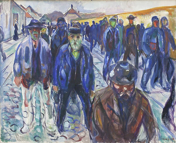 Workers on their Way Home; Workers Coming Home, 1914. Creator: Edvard Munch