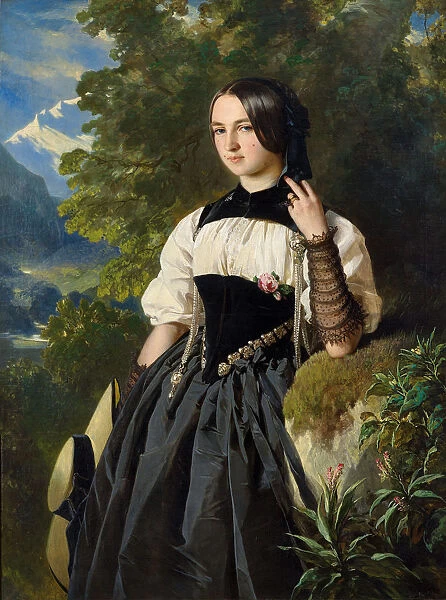Young Swiss girl from Interlaken, 1840