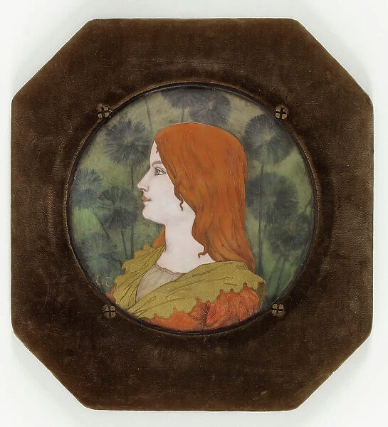 Young woman in profile, before 1895. Creator: Etienne Tourrette