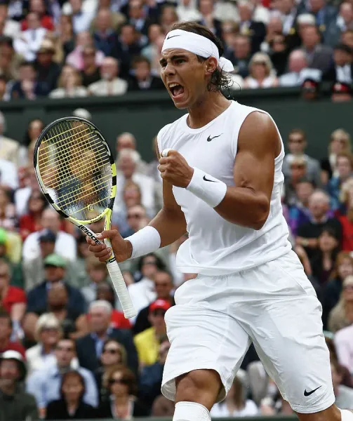 Rafael Nadal in Action Wimbledon 2008 Print. Art Prints, Posters