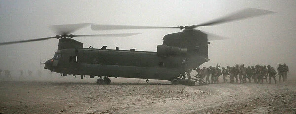 3 Scots and ANA Troops enroute to Upper Sangin Valley
