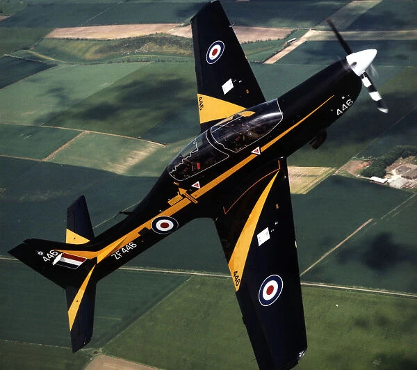 An RAF Tucano of No1 FTS (No1 Flying Training School), based at RAF Linton-on-Ouse