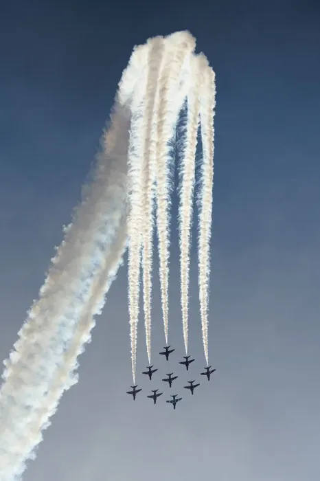 Framed Print : Print of The Red Arrows in 9 Aircraft Formation Framed Print : Print of The Red Arrows in 9 Aircraft Formation