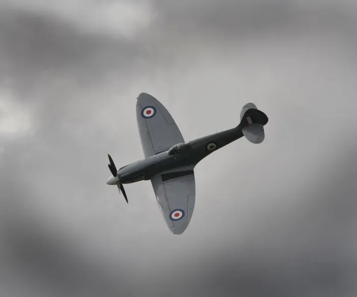 Framed Print : Print of a Spitfire from the BBMF over RAF Shawbury