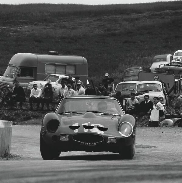 1963 Targa Florio. Little Madonie Circuit, Sicily, Italy. 5th May 1963. Rd 4. Egidio Nicolosi  /  Luigi Taramazzo (Ferrari 250 GTO), 13th position, action. World Copyright: LAT Photographic. Ref: 18505