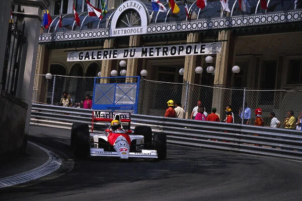 1990 Monaco GP: MONTE CARLO, MONACO - JULY 15: Ayrton Senna, McLaren MP4-5B Honda during the Monaco GP at Monte Carlo on July 15, 2004 in Monte Carlo