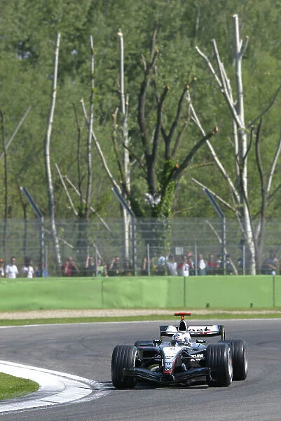 2004 San Marino Grand Prix-Saturday Qualifying, Imola, Italy. 24th April 2004 David Coulthard, McLaren Mercedes MP4-19, action. World Copyright LAT Photographic. ref: Digital Image Only