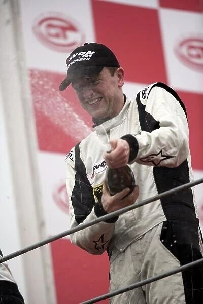 2008 British Formula Three Championship. Monza, Italy. 16th - 18th May 2008. Hywel Lloyd, C F Racing celebrates victory in the national class on the podium. Portrait. World Copyright: Drew Gibson / LAT ref: Digital Image _Y2Z2254