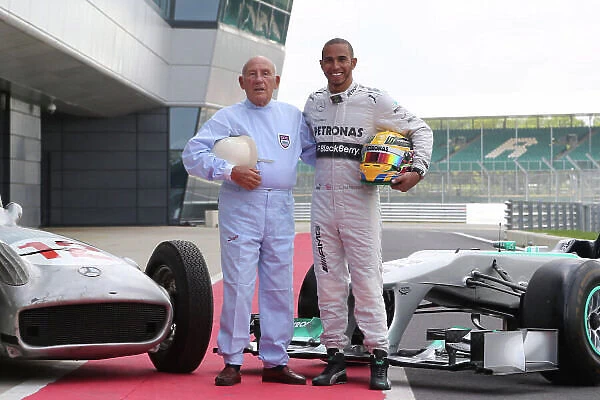 British GP preview with Lewis Hamilton and Sir Stirling Moss, Silverstone, England, 31 May 2013