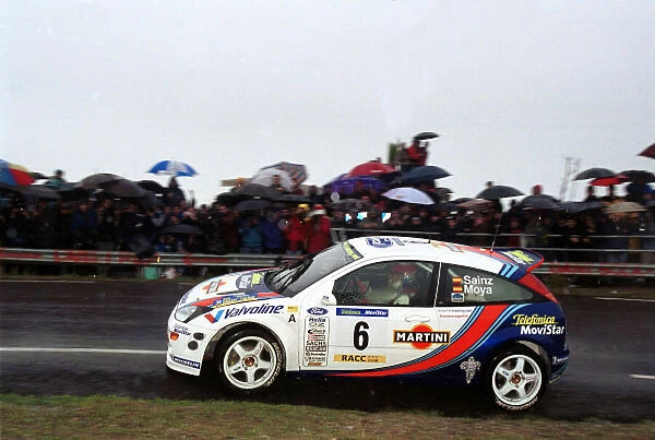 Carlos Sainz in his Ford Focus, Leg 1 Catalunya Rally 2000. Photo: McKlein  /  LAT
