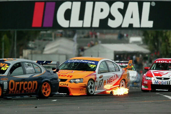Clipsal 500 V8 Supercars Adelaide 22nd March 2003 Ford driver Steven Johnson battles with fellow Ford driver Mark Larkham during the Clipsal 500 in Adelaide Australia. World Copyright: Mark Horsburgh / LAT Photographic ref: Digital Image Only