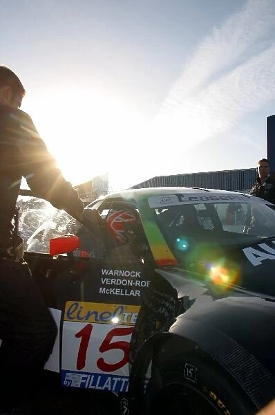 Fia GT Championship: Ian McKellar Jr Lister Storm prepares for the start of the race