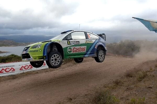 FIA World Rally Championship: Mikko Hirvonen, Ford Focus WRC, on stage 5