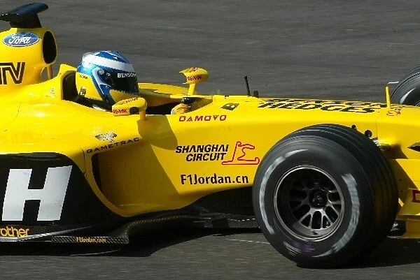 Formula One Testing: Bjorn Wirdheim tests the Jordan Ford EJ13 for the first time