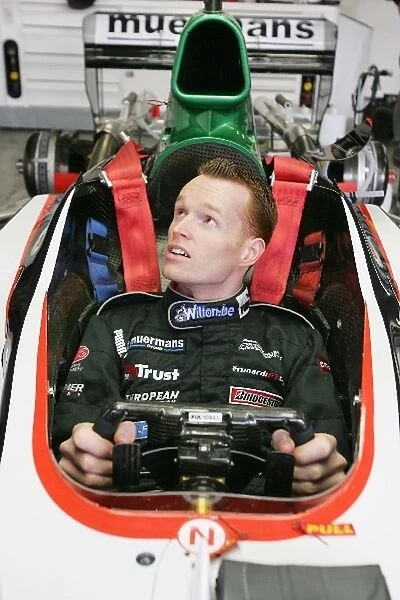 Formula One Testing: Jeffrey van Hooydonk has a Minardi seat fitting