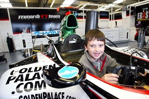 Formula One World Championship: Cameron Vorderman sits in the Minardi PS04B