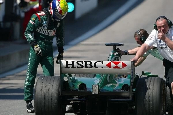 Formula One World Championship: A disappointed Mark Webber Jaguar suffered launch control failure during practice