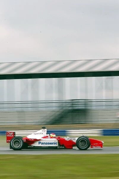 Formula One World Championship: F3000 and Toyota test driver Ryan Briscoe tests the Toyota TF102