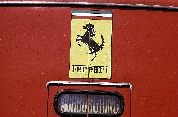 Formula One World Championship: The Ferrari team bus arrived at its Nurburgring destination