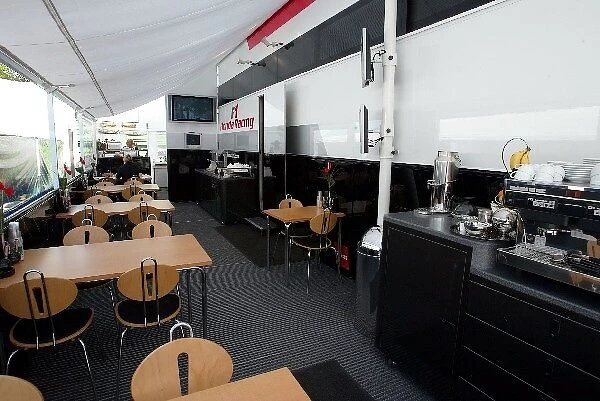 Formula One World Championship: The interior of the Honda Racing motorhome