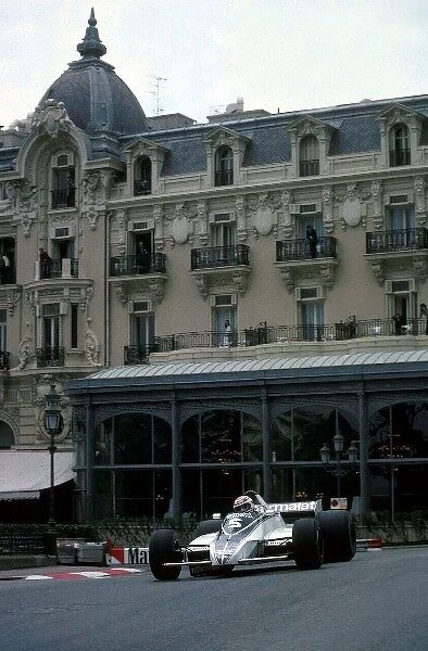 Formula One World Championship: Nelson Piquet Brabham BT 49, 3rd place goes past the Hotel de Paris