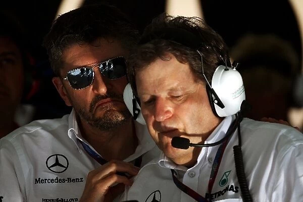 Formula One World Championship: Nick Fry Mercedes GP Chief Executive Officer with Norbert Haug Mercedes Sporting Director