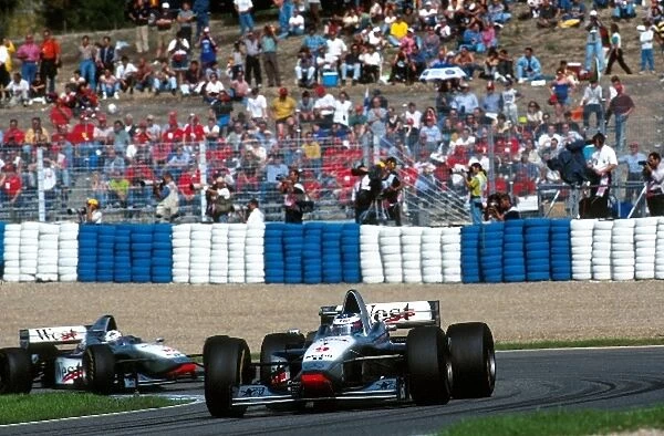 Formula One World Championship: Race winner Mika Hakkinen leads McLaren team mate David Coulthard