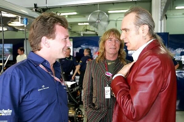 Formula One World Championship: Status Quo: Francis Rossi and Rick Parfitt in the Red Bull garage