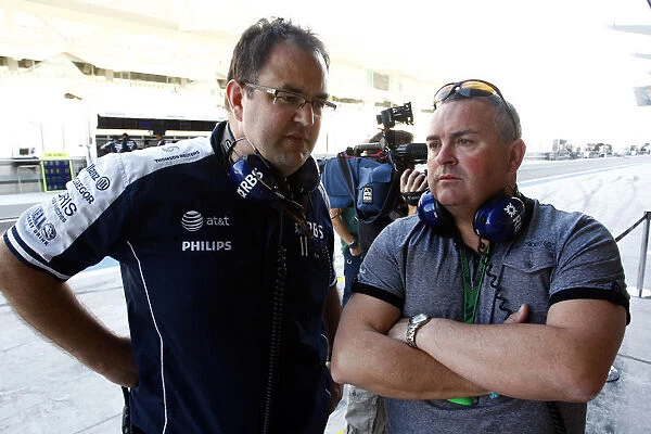 Formula One World Championship: Tom McCullough Williams Race Engineer and Colin Stoneman Father of Dean Stoneman
