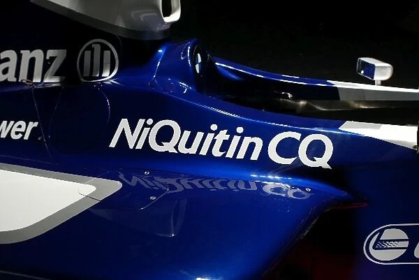 Formula One World Championship: The Williams FW25 will carry sponsorship from the anti-tobacco product NiQuitin CQ following a sponsorship deal