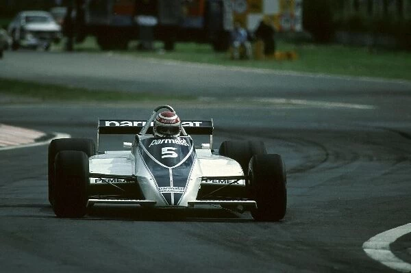 Formula One World Championship: Winner Nelson Piquet Brabham BT49C led from start to finish from pole position