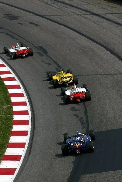Indy Racing League: Race winner Gil de Ferran, Team Penske, leads Sam Hornish Jr