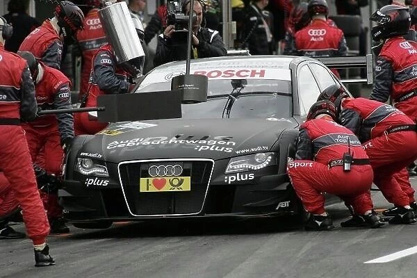 DTM. Timo Scheider (GER) Audi Sport Team Abt A4 DTM (2009), makes a pit stop.