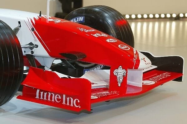 Toyota Racing TF104 Launch: Front nose and wing detail of the new Toyota TF104