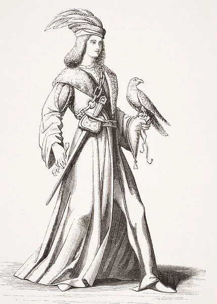 A 15Th Century Noble Of Provence. After An Illustration In Costumes From The Tenth To The Sixteenth Century By Bonnart