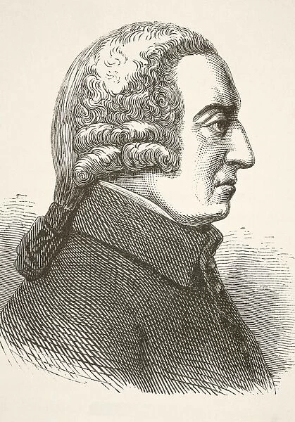Adam Smith 1723 - 1790. Scottish Social Philosopher And Economist. From The National And Domestic History Of England By William Aubrey Published London Circa 1890