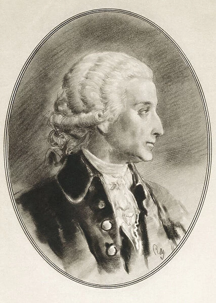 Antoine-Laurent de Lavoisier, also known as Antoine Lavoisier after the French Revolution, 1743 - 1794. French nobleman and chemist. Illustration by Gordon Ross, American artist and illustrator (1873-1946), from Living Biographies of Famous Men