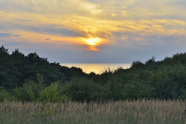 Baltic Sea at Sunset, Summer, Baltic Island of Hiddensee, Baltic Sea, Western Pomerania, Germany