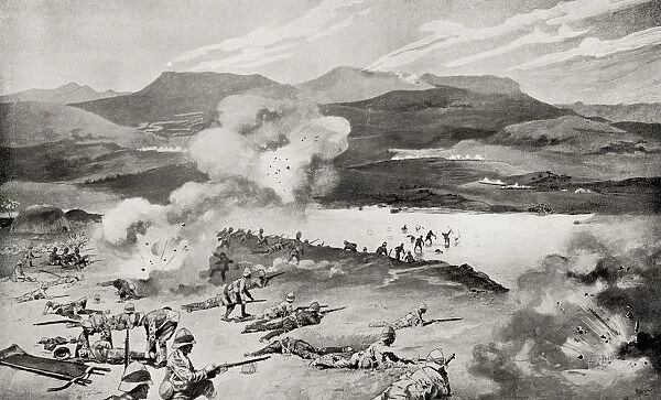 The Battle Of Colenso, Natal, South Africa During The Second Boer War. The Dublin Fusiliers Attempt To Ford The Tugela River. From The Book South Africa And The Transvaal War By Louis Creswicke, Published 1900