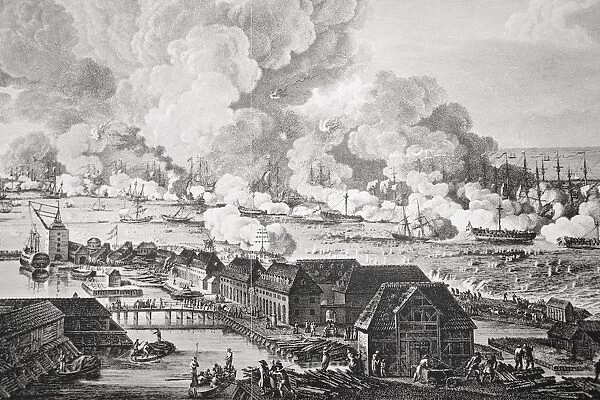The Battle Of Copenhagen April 2, 1801. From The Painting By C. A. Lorentzen
