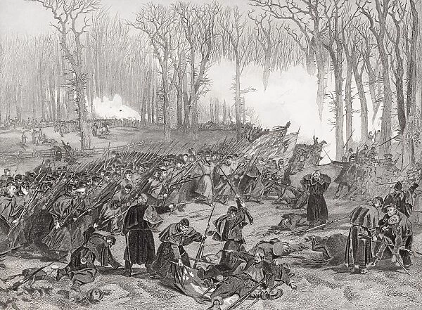 Battle Of Mill Creek Kentucky 1862. From Painting By Alonzo Chappel