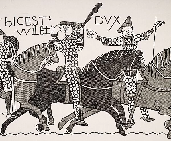 From Bayeux Tapestry. William Duke Of Normandy With Eustatius Count Of Boulogne