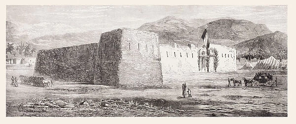 Caravanserai In El Kantara, Biskra Province, Algeria, North Africa In The Mid 19Th Century. From L univers Illustre Published 1866