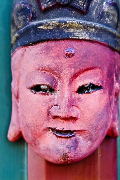 China, Beijing, Ancient Buddha Face