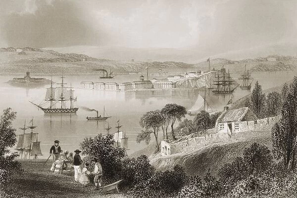 The Cove Of Cork, From Admiralty Grand, County Cork, Ireland. Drawn By W. H. Bartlett, Engraved By R. Wallis. From 'The Scenery And Antiquities Of Ireland'By N. P. Willis And J. Stirling Coyne. Illustrated From Drawings By W. H. Bartlett. Published London C. 1841