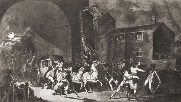 The Detention Of French King Louis Xvi At Varennes, France In 1791. From A Contemporary Print